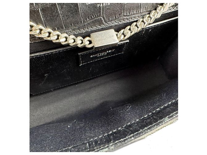 Bolsa de ombro Kate da Saint Laurent em couro com relevo Preto - vista 5