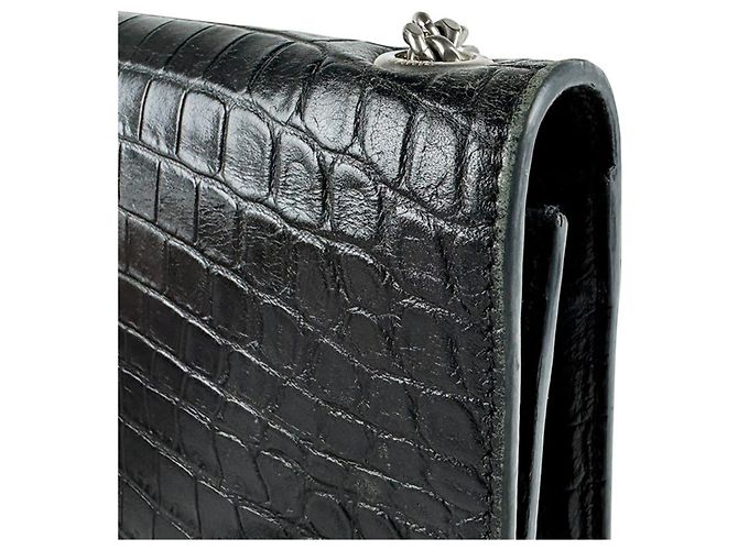 Bolsa de ombro Kate da Saint Laurent em couro com relevo Preto - vista 7