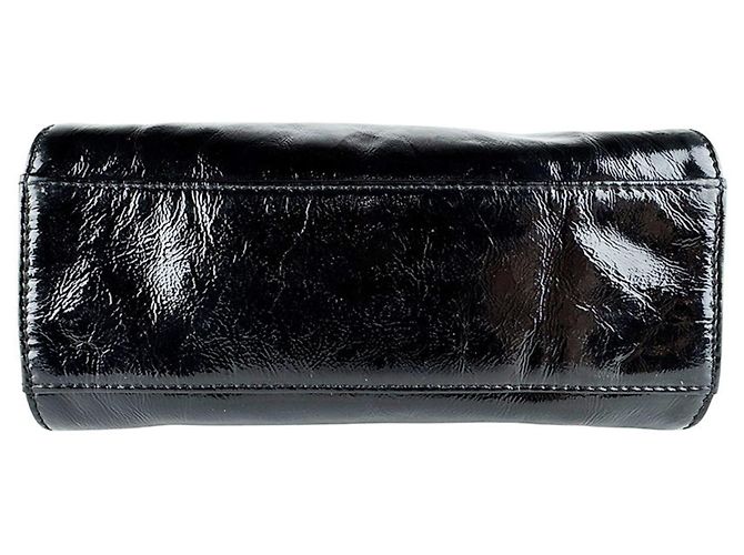 Borsa Chanel 2.55 in vernice nera Nero - vista 3