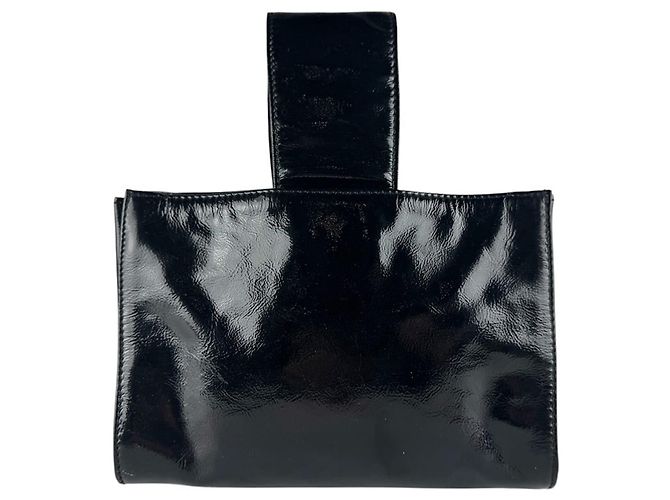 Borsa Chanel 2.55 in vernice nera Nero - vista 4