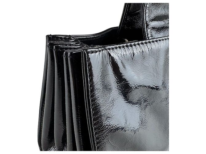 Borsa Chanel 2.55 in vernice nera Nero - vista 7
