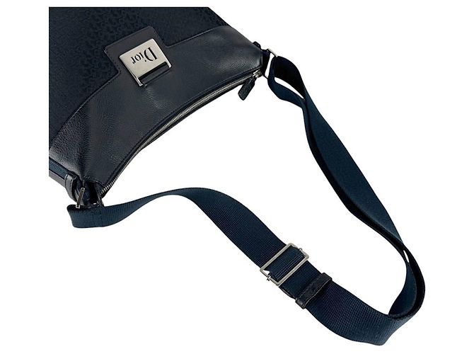 Borsa a tracolla in tela di nylon nero Christian Dior - vista 10