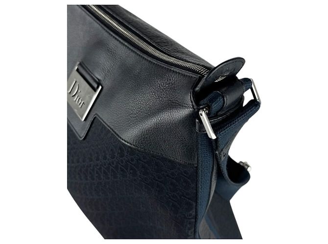 Borsa a tracolla in tela di nylon nero Christian Dior - vista 7