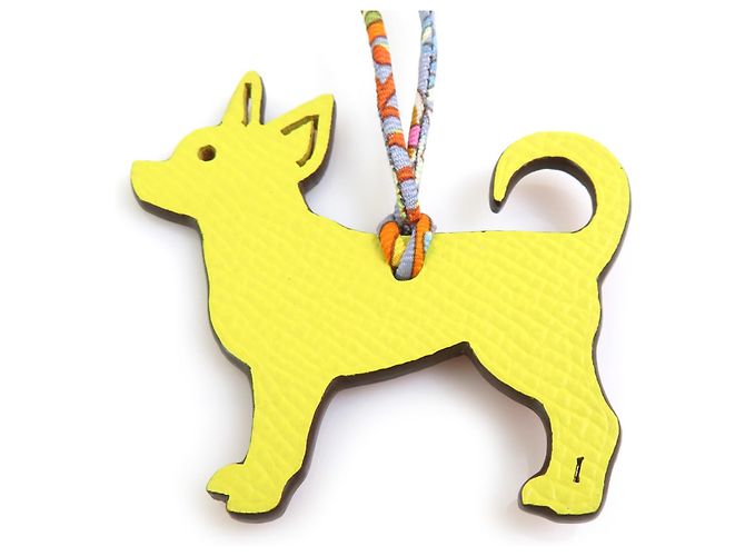Silk In Hermès Charm Petit H Chihuahua Hermes Rosso Giallo - vista 3