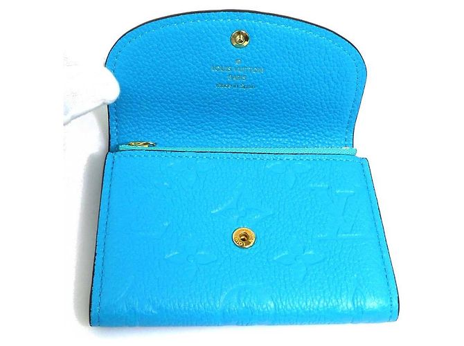Monedero Louis Vuitton Monogram Empreinte Turquesa - vista 5