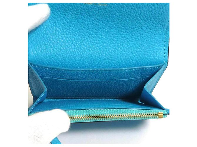Monedero Louis Vuitton Monogram Empreinte Turquesa - vista 6