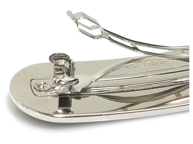 Barrette Prada en metal negro y plata - vista 6