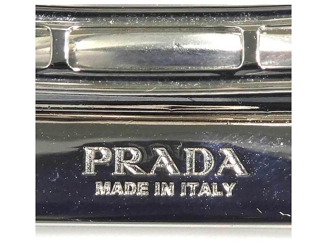 Barrette Prada en metal negro y plata - vista 7