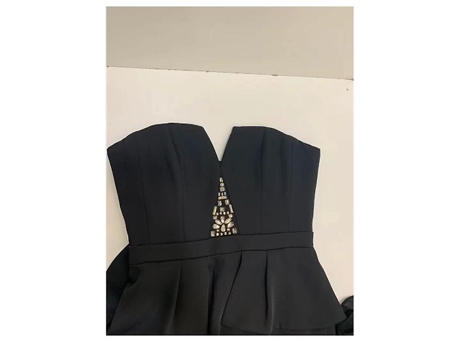 Bcbg Max Azria BCBGMAXAZRIA schwarzes Maxikleid mit Kristallen - Ansicht 5