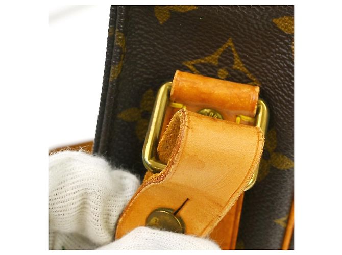 Borsa Louis Vuitton Cartouchiere Monogram Canvas GM Marrone - vista 7