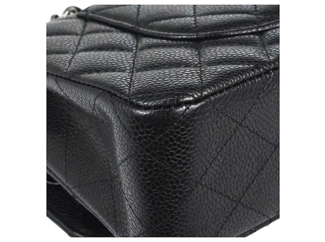 Chanel Timeless - Classic Double Flap Quilted Caviar Medium Nero - vista 4