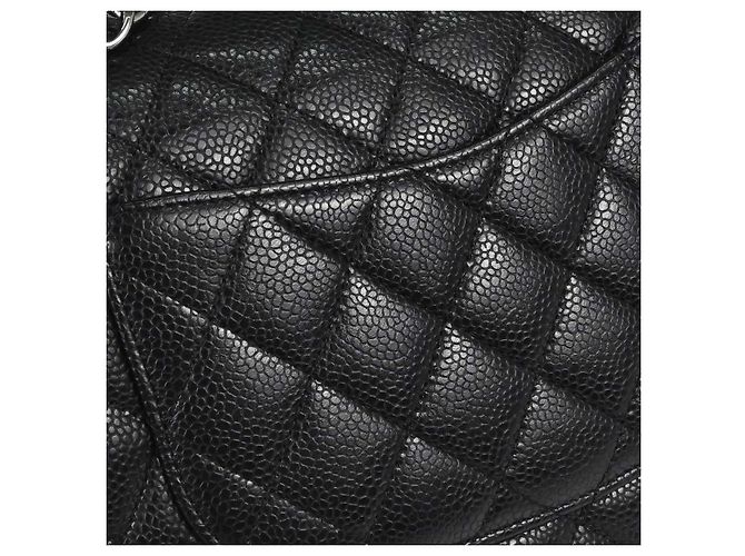 Chanel Timeless - Classic Double Flap Quilted Caviar Medium Nero - vista 5