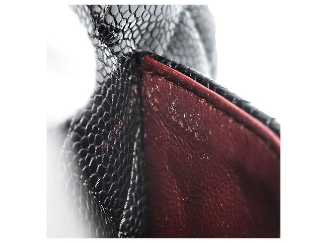 Chanel Timeless - Classic Double Flap Quilted Caviar Medium Nero - vista 6