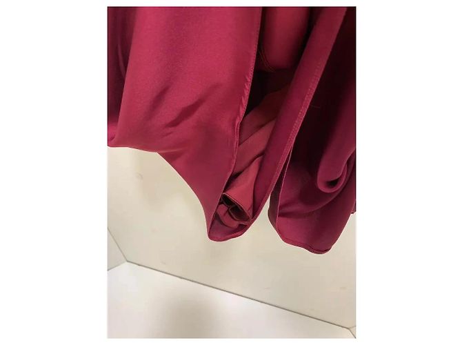 Autre Marque Vestido cruzado Armani Collezioni de seda granate - vista 6
