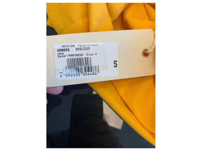 Vestido Mini Amarillo Met con Cristales Decorativos - vista 7