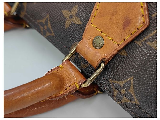 Borsa Louis Vuitton Speedy Monogram Canvas 25 Marrone - vista 7