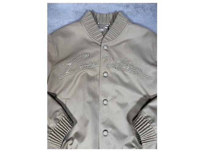 Louis Vuitton Giacca Baseball Taupe FW24 Beige - vista 3