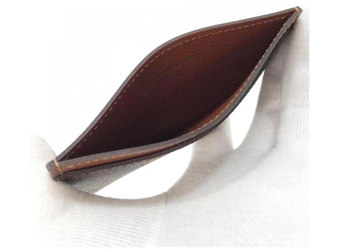 Tarjetero Monogram Louis Vuitton Castaño - vista 3