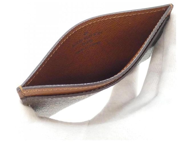 Tarjetero Monogram Louis Vuitton Castaño - vista 3