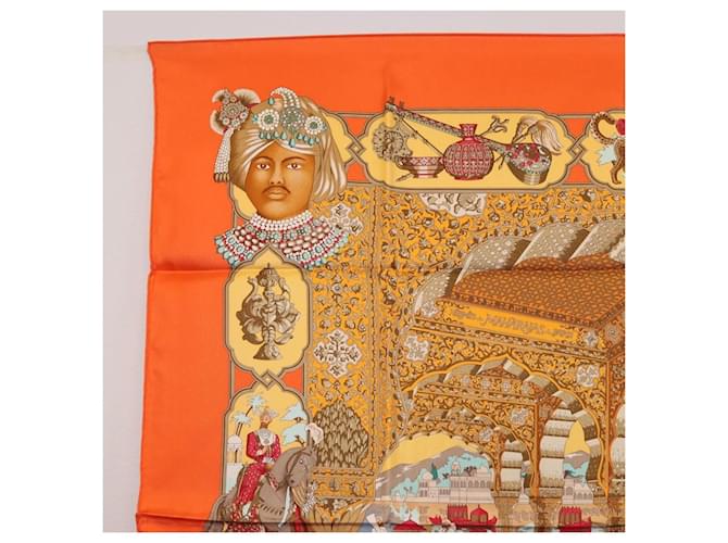 Hermès Hermes Carré 90 Seta multicolore 90 x 90 cm Arancione - vista 2
