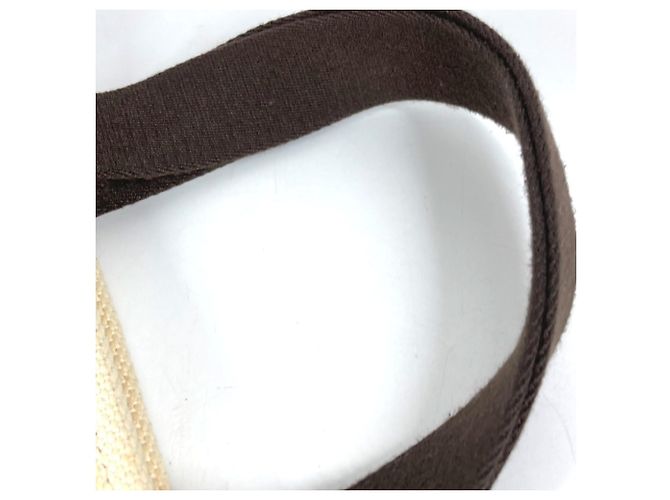 Borsa Tote Louis Vuitton Antigua Cabas PM Marrone Bianco - vista 9