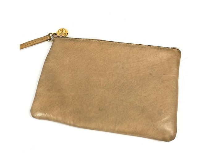 Chanel Vintage Triple Coco CC Logo Drawstring Bag Beige - view 7