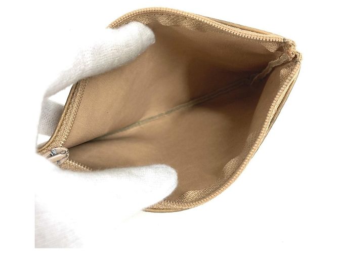 Chanel Vintage Triple Coco CC Logo Drawstring Bag Beige - view 8