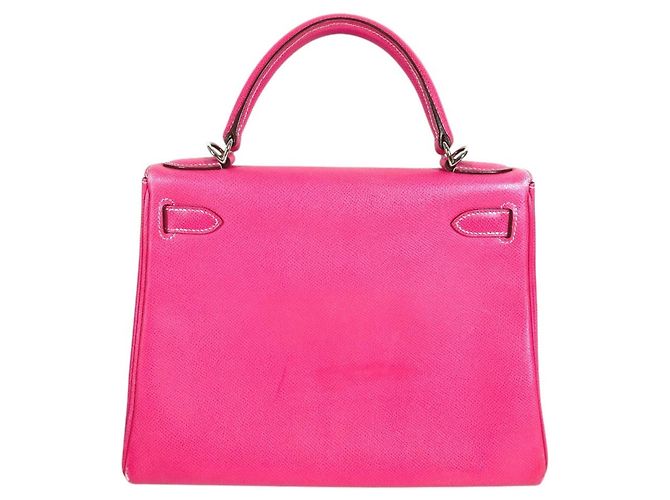 Hermès HERMES Candy Kelly 28 Borsa 2-Way in Rose Tyrien Ruby Pink Rosa - vista 13