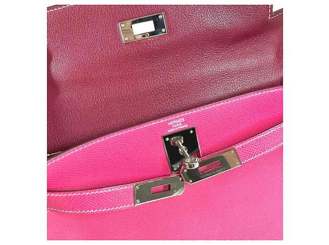 Hermès HERMES Candy Kelly 28 Borsa 2-Way in Rose Tyrien Ruby Pink Rosa - vista 7
