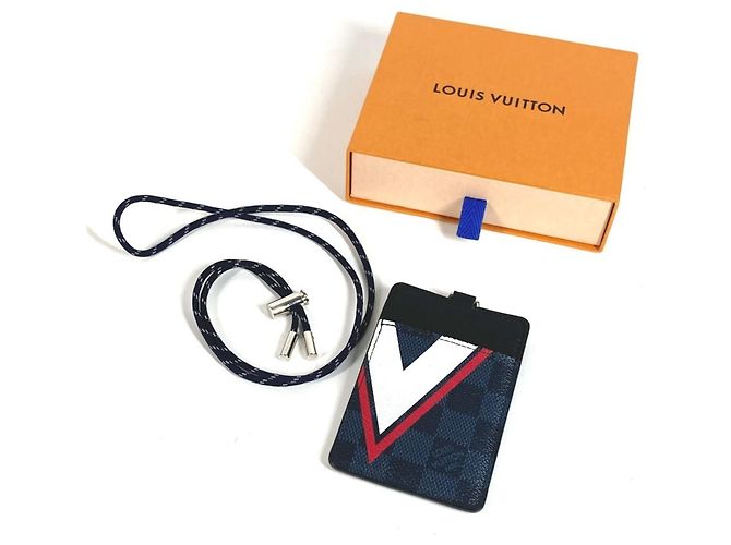 Louis Vuitton Visitenkartenetui aus Navy Canvas Marineblau - Ansicht 2