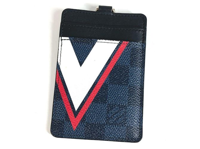 Louis Vuitton Visitenkartenetui aus Navy Canvas Marineblau - Ansicht 3