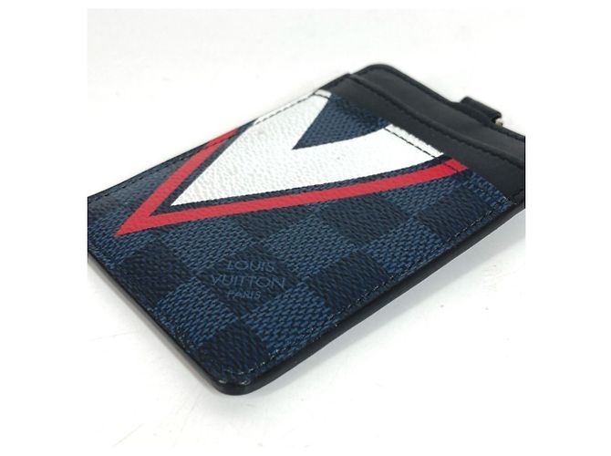 Louis Vuitton Visitenkartenetui aus Navy Canvas Marineblau - Ansicht 4