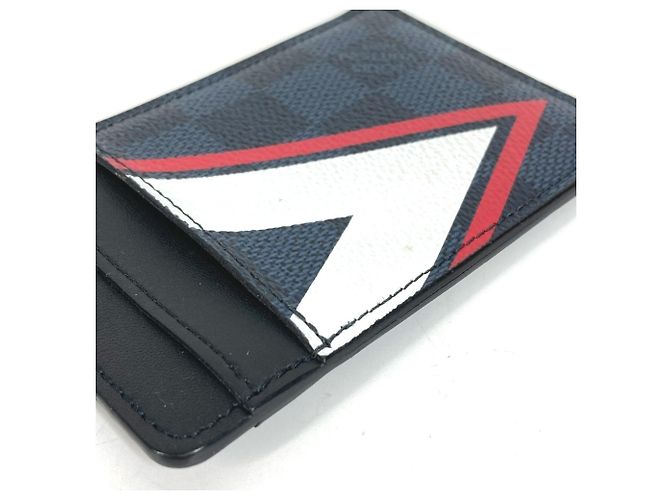 Louis Vuitton Visitenkartenetui aus Navy Canvas Marineblau - Ansicht 6