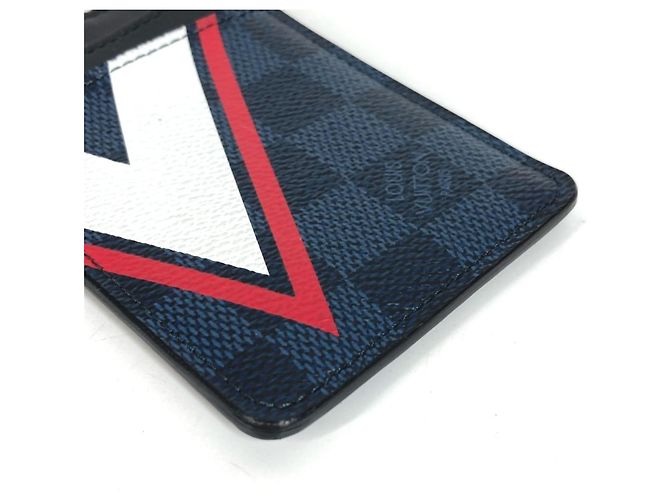 Louis Vuitton Visitenkartenetui aus Navy Canvas Marineblau - Ansicht 7
