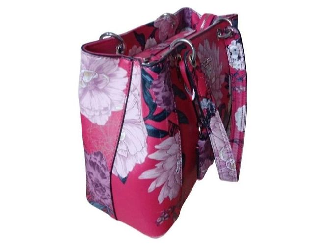 Borsa Guess stampa floreale rosa e rossa Rosso - vista 4
