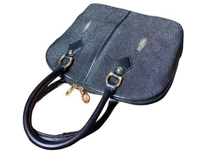 Autre Marque Borsa a tracolla in pelle di razza nera Nero - vista 4