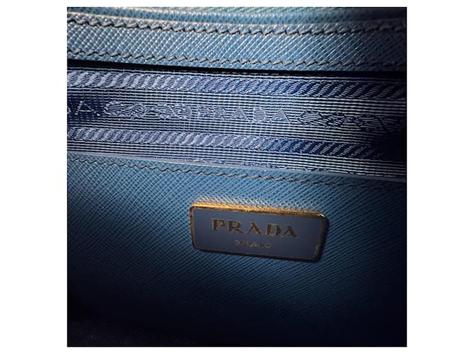 Borsa Prada Promenade Medium / Pelle Saffiano blu - vista 12