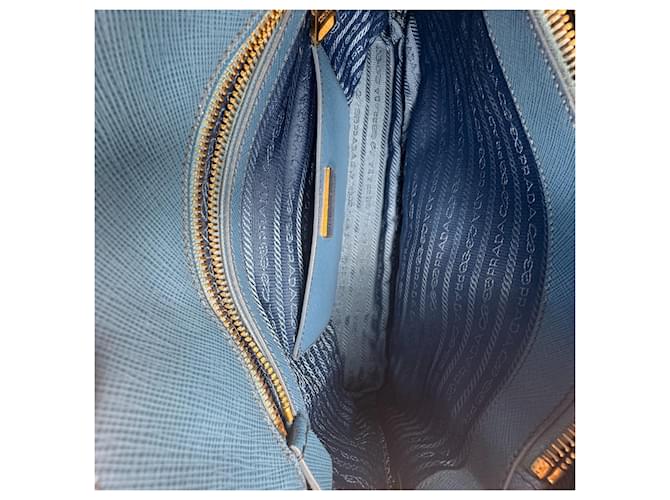 Borsa Prada Promenade Medium / Pelle Saffiano blu - vista 14