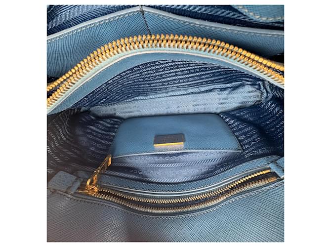 Borsa Prada Promenade Medium / Pelle Saffiano blu - vista 15
