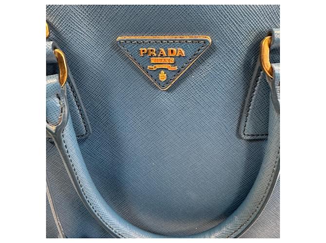 Borsa Prada Promenade Medium / Pelle Saffiano blu - vista 2