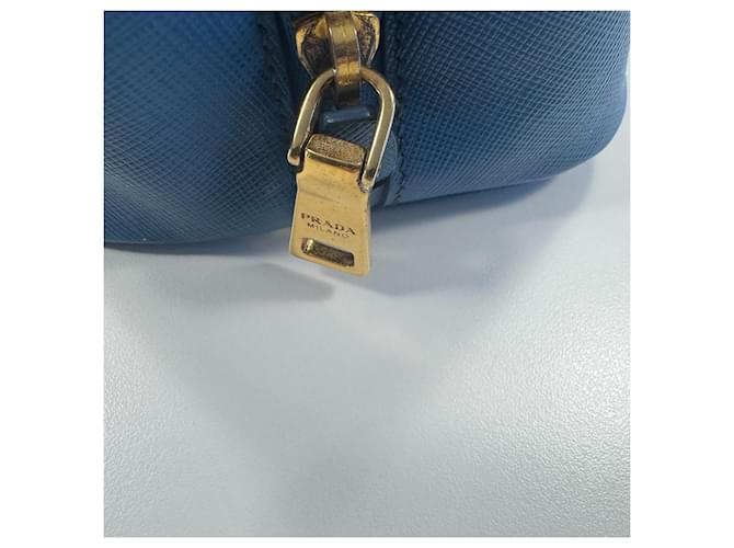 Borsa Prada Promenade Medium / Pelle Saffiano blu - vista 4