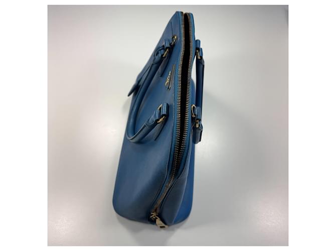 Borsa Prada Promenade Medium / Pelle Saffiano blu - vista 7