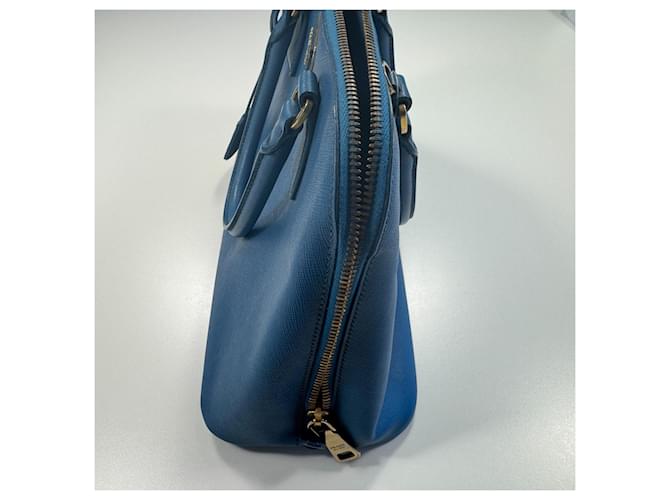 Borsa Prada Promenade Medium / Pelle Saffiano blu - vista 8