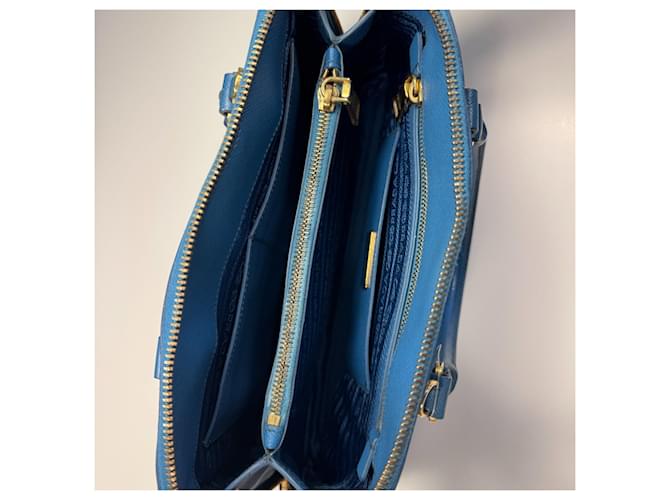 Borsa Prada Promenade Medium / Pelle Saffiano blu - vista 9
