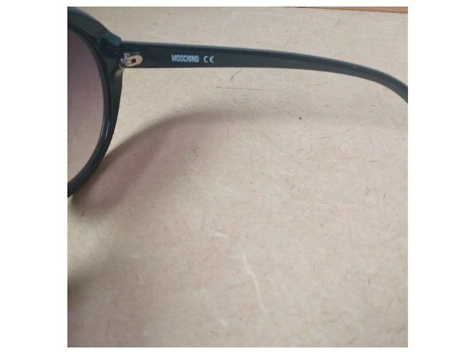 Moschino Occhiali da sole rotondi con cuciture bianche Nero - vista 6