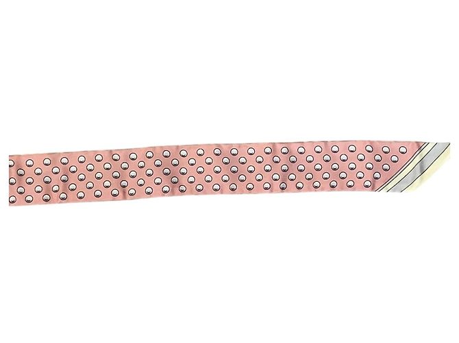 Hermès Hermes Grand Tralala Seidentuch Twilly Pink Beige - Ansicht 4