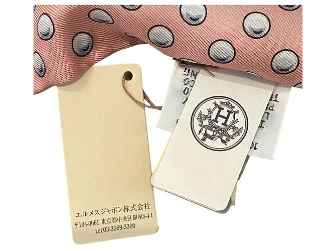 Hermès Hermes Grand Tralala Seidentuch Twilly Pink Beige - Ansicht 9