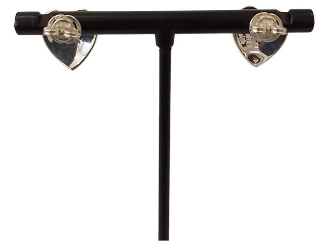 Orecchini a lobo Gucci 925 Interlocking G Heart Blu chiaro - vista 3