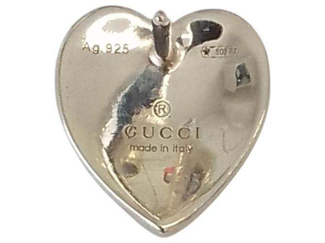 Orecchini a lobo Gucci 925 Interlocking G Heart Blu chiaro - vista 6