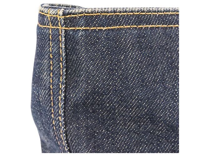 Fendi Vintage Denim Tote Bag Marineblau - Ansicht 14
